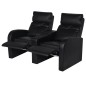 vidaXL 2-tlg. LED Relaxsessel-Set 2+3 Sitzer Kunstleder Schwarz vidaXL 2-tlg. LED Relaxsessel-Set 2+3 Sitzer Kunstleder Schwarz