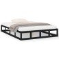 vidaXL Massivholzbett Schwarz 140x200 cm vidaXL Massivholzbett Schwarz 140x200 cm