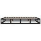 vidaXL Massivholzbett Schwarz 140x200 cm vidaXL Massivholzbett Schwarz 140x200 cm