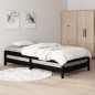 vidaXL Stapelbett Schwarz 90x200 cm Massivholz Kiefer vidaXL Stapelbett Schwarz 90x200 cm Massivholz Kiefer