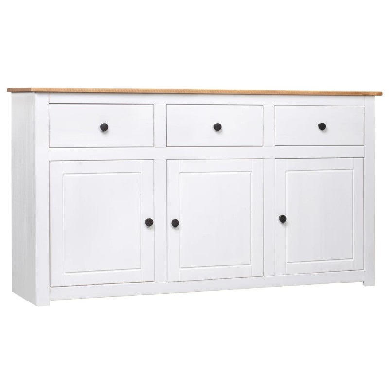 vidaXL Sideboard Weiß 135x40x80 cm Kiefernholz Panama vidaXL Sideboard Weiß 135x40x80 cm Kiefernholz Panama