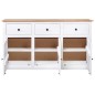 vidaXL Sideboard Weiß 135x40x80 cm Kiefernholz Panama vidaXL Sideboard Weiß 135x40x80 cm Kiefernholz Panama