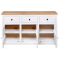 vidaXL Sideboard Weiß 135x40x80 cm Kiefernholz Panama vidaXL Sideboard Weiß 135x40x80 cm Kiefernholz Panama