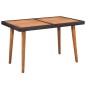 vidaXL 5-tlg. Garten-Essgruppe Poly Rattan Schwarz und Braun vidaXL 5-tlg. Garten-Essgruppe Poly Rattan Schwarz und Braun