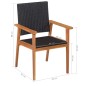 vidaXL 5-tlg. Garten-Essgruppe Poly Rattan Schwarz und Braun vidaXL 5-tlg. Garten-Essgruppe Poly Rattan Schwarz und Braun