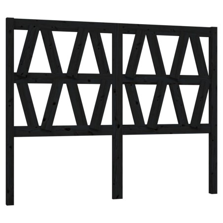 vidaXL Kopfteil Schwarz 146x4x100 cm Massivholz Kiefer