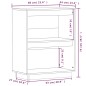 vidaXL Beistellschrank Grau 60x34x75 cm Massivholz Kiefer vidaXL Beistellschrank Grau 60x34x75 cm Massivholz Kiefer