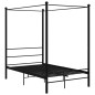 vidaXL Himmelbett Schwarz Metall 140x200 cm vidaXL Himmelbett Schwarz Metall 140x200 cm