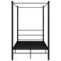 vidaXL Himmelbett Schwarz Metall 140x200 cm vidaXL Himmelbett Schwarz Metall 140x200 cm