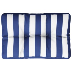Palettenkissen Blau Weiß Gestreift 50x40x12 cm Stoff