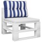 Palettenkissen Blau Weiß Gestreift 50x40x12 cm Stoff Palettenkissen Blau Weiß Gestreift 50x40x12 cm Stoff