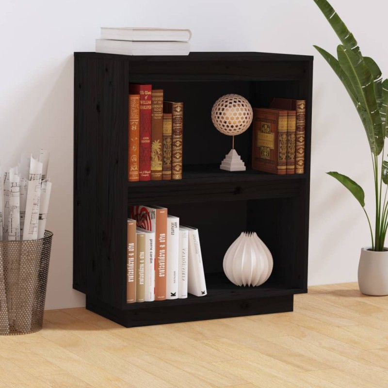 vidaXL Beistellschrank Schwarz 60x34x75 cm Massivholz Kiefer vidaXL Beistellschrank Schwarz 60x34x75 cm Massivholz Kiefer