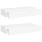 vidaXL Wand-Schubladenregale 2 Stk. Weiß 60x23,5x10 cm MDF vidaXL Wand-Schubladenregale 2 Stk. Weiß 60x23,5x10 cm MDF