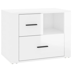 vidaXL Nachttisch Hochglanz-Weiß 60x36x45 cm Holzwerkstoff