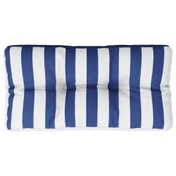 Palettenkissen Blau Weiß Gestreift 70x40x12 cm Stoff