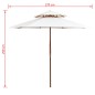 vidaXL Doppeldeck Sonnenschirm 270×270 cm Holzstange Cremeweiß vidaXL Doppeldeck Sonnenschirm 270×270 cm Holzstange Cremeweiß