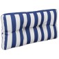Palettenkissen Blau Weiß Gestreift 70x40x12 cm Stoff Palettenkissen Blau Weiß Gestreift 70x40x12 cm Stoff