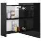 vidaXL Bad-Spiegelschrank Hochglanz-Schwarz 62,5x20,5x64 cm vidaXL Bad-Spiegelschrank Hochglanz-Schwarz 62,5x20,5x64 cm