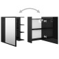 vidaXL Bad-Spiegelschrank Hochglanz-Schwarz 62,5x20,5x64 cm vidaXL Bad-Spiegelschrank Hochglanz-Schwarz 62,5x20,5x64 cm