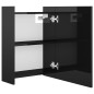 vidaXL Bad-Spiegelschrank Hochglanz-Schwarz 62,5x20,5x64 cm vidaXL Bad-Spiegelschrank Hochglanz-Schwarz 62,5x20,5x64 cm