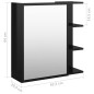 vidaXL Bad-Spiegelschrank Hochglanz-Schwarz 62,5x20,5x64 cm vidaXL Bad-Spiegelschrank Hochglanz-Schwarz 62,5x20,5x64 cm