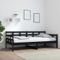 vidaXL Tagesbett Schwarz Massivholz Kiefer 90x190 cm vidaXL Tagesbett Schwarz Massivholz Kiefer 90x190 cm