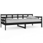 vidaXL Tagesbett Schwarz Massivholz Kiefer 90x190 cm vidaXL Tagesbett Schwarz Massivholz Kiefer 90x190 cm