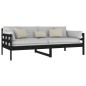 vidaXL Tagesbett Schwarz Massivholz Kiefer 90x190 cm vidaXL Tagesbett Schwarz Massivholz Kiefer 90x190 cm