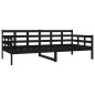 vidaXL Tagesbett Schwarz Massivholz Kiefer 90x190 cm vidaXL Tagesbett Schwarz Massivholz Kiefer 90x190 cm