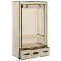 vidaXL Kleiderschrank Creme 87 x 49 x 159 cm Stoff vidaXL Kleiderschrank Creme 87 x 49 x 159 cm Stoff