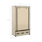 vidaXL Kleiderschrank Creme 87 x 49 x 159 cm Stoff vidaXL Kleiderschrank Creme 87 x 49 x 159 cm Stoff