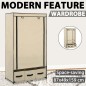 vidaXL Kleiderschrank Creme 87 x 49 x 159 cm Stoff vidaXL Kleiderschrank Creme 87 x 49 x 159 cm Stoff