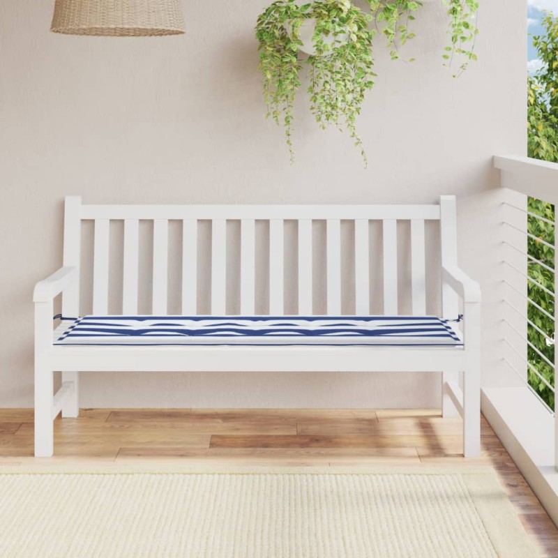 vidaXL Gartenbank-Auflage Blau&Weiß Gestreift 150x50x3cm Oxford-Gewebe vidaXL Gartenbank-Auflage Blau&Weiß Gestreift 150x50x3cm Oxford-Gewebe