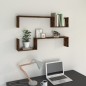 vidaXL Wandregale 2 Stk. Räuchereiche 100x15x20 cm Holzwerkstoff vidaXL Wandregale 2 Stk. Räuchereiche 100x15x20 cm Holzwerkstoff