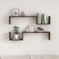 vidaXL Wandregale 2 Stk. Räuchereiche 100x15x20 cm Holzwerkstoff vidaXL Wandregale 2 Stk. Räuchereiche 100x15x20 cm Holzwerkstoff
