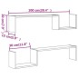vidaXL Wandregale 2 Stk. Räuchereiche 100x15x20 cm Holzwerkstoff vidaXL Wandregale 2 Stk. Räuchereiche 100x15x20 cm Holzwerkstoff