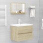 vidaXL Badspiegel Sonoma-Eiche 60x10,5x37 cm Holzwerkstoff vidaXL Badspiegel Sonoma-Eiche 60x10,5x37 cm Holzwerkstoff