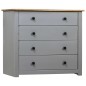 vidaXL Sideboard Grau 80x40x73 cm Kiefernholz Panama vidaXL Sideboard Grau 80x40x73 cm Kiefernholz Panama