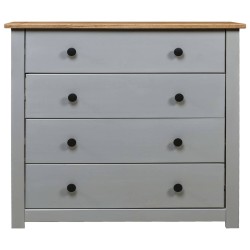 vidaXL Sideboard Grau 80x40x73 cm Kiefernholz Panama