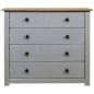 vidaXL Sideboard Grau 80x40x73 cm Kiefernholz Panama vidaXL Sideboard Grau 80x40x73 cm Kiefernholz Panama