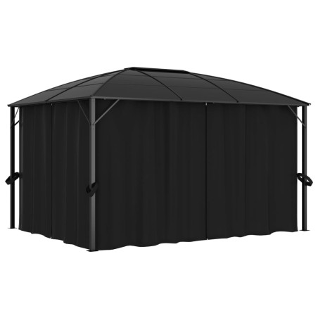 vidaXL Pavillon mit Vorhängen 400 x 300 x 265 cm Anthrazit