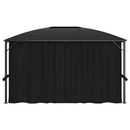 vidaXL Pavillon mit Vorhängen 400 x 300 x 265 cm Anthrazit
