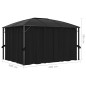 vidaXL Pavillon mit Vorhängen 400 x 300 x 265 cm Anthrazit vidaXL Pavillon mit Vorhängen 400 x 300 x 265 cm Anthrazit