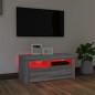 vidaXL TV-Schrank mit LED-Leuchten Grau Sonoma 90x35x40 cm vidaXL TV-Schrank mit LED-Leuchten Grau Sonoma 90x35x40 cm