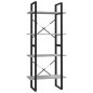 vidaXL Bücherregal 4 Fächer Grau Sonoma 60x30x140 cm Holzwerkstoff vidaXL Bücherregal 4 Fächer Grau Sonoma 60x30x140 cm Holzwerkstoff