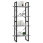 vidaXL Bücherregal 4 Fächer Grau Sonoma 60x30x140 cm Holzwerkstoff vidaXL Bücherregal 4 Fächer Grau Sonoma 60x30x140 cm Holzwerkstoff