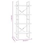 vidaXL Bücherregal 4 Fächer Grau Sonoma 60x30x140 cm Holzwerkstoff vidaXL Bücherregal 4 Fächer Grau Sonoma 60x30x140 cm Holzwerkstoff