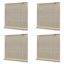 vidaXL Bambusrollos Natur 4 Stk. 120x160 cm