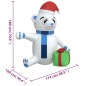 vidaXL Weihnachtsdekoration Aufblasbarer Teddybär LED 180 cm vidaXL Weihnachtsdekoration Aufblasbarer Teddybär LED 180 cm