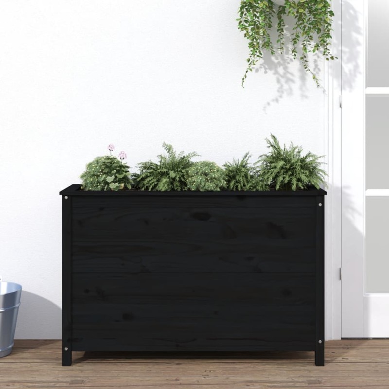 vidaXL Hochbeet Schwarz 119,5x40x78 cm Massivholz Kiefer vidaXL Hochbeet Schwarz 119,5x40x78 cm Massivholz Kiefer